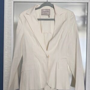 Lanvin Off-White Single-Button Tailored Blazer